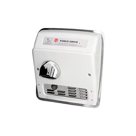 World Dryer World Dryer Model A Automatic Recessed Hand Dryer, Brushed Stainless Steel, 115V DXRA5-Q973AK